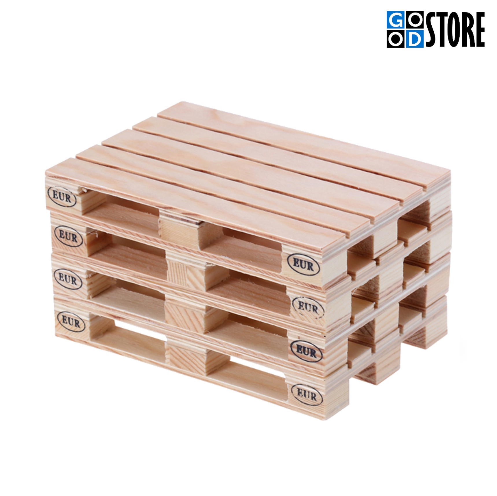 Puidust mini EURO kaubaaluste komplekt kuumade ja muude jookide jaoks