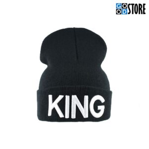 "KING" Hip-Hop kootud suusamüts, must