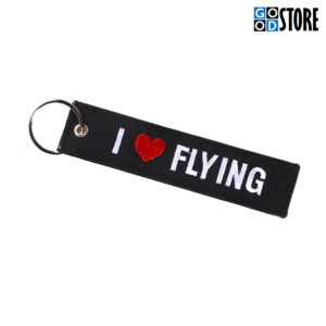 Must "I Love Flying" võtmehoidja
