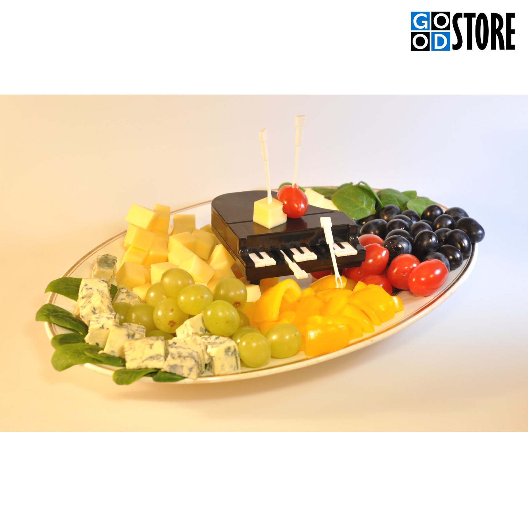 Mini-tiibklaverisse disainitud suupiste tikkude komplekt, valge