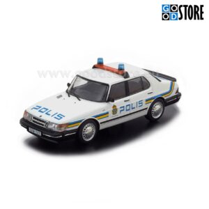 SAAB 900i Klassik Sedaan Rootsi Politsei M1987 1:43 skaalas