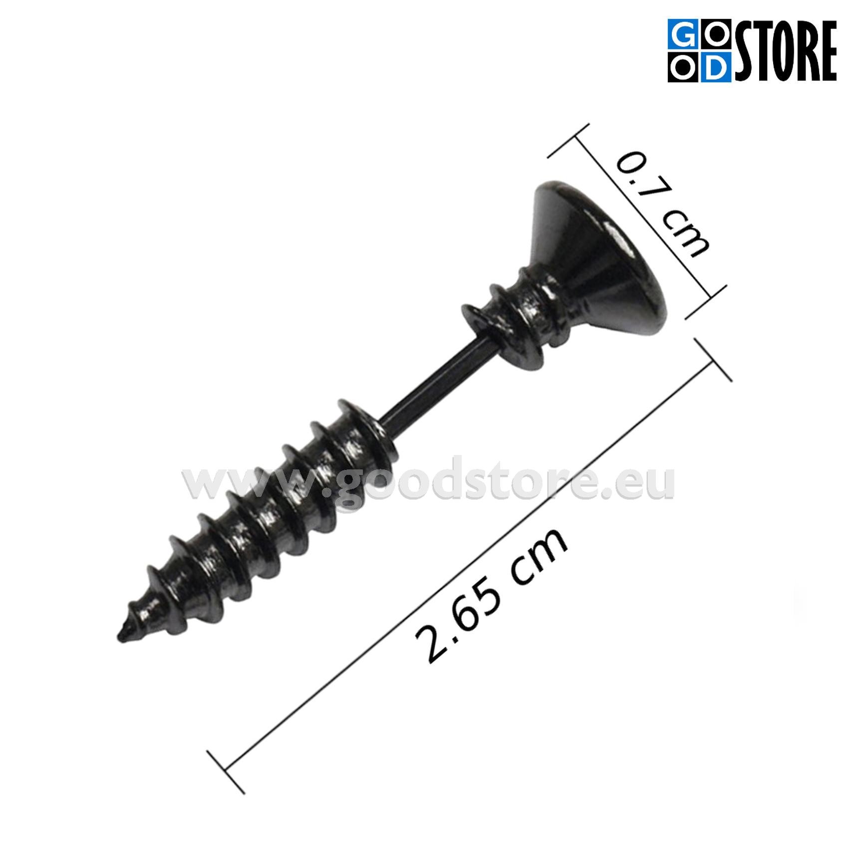 Kõrvarõngaste komplekt, kruvikujulised, värvilised