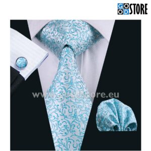 Lipsu kinkekarp mansetinööpide ja rinnataskurätikuga, helesinine