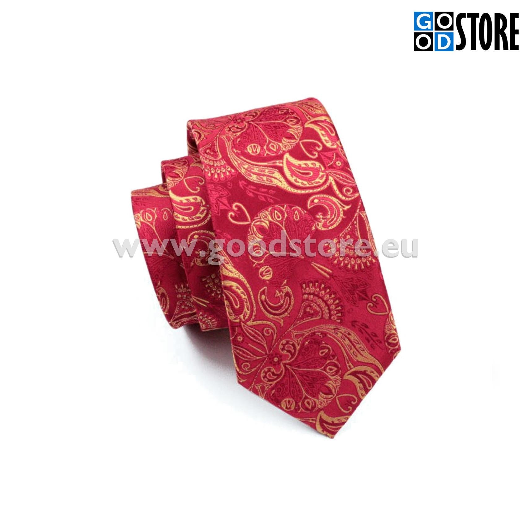 Lipsu kinkekarp mansetinööpide ja rinnataskurätikuga, punane kuldsega