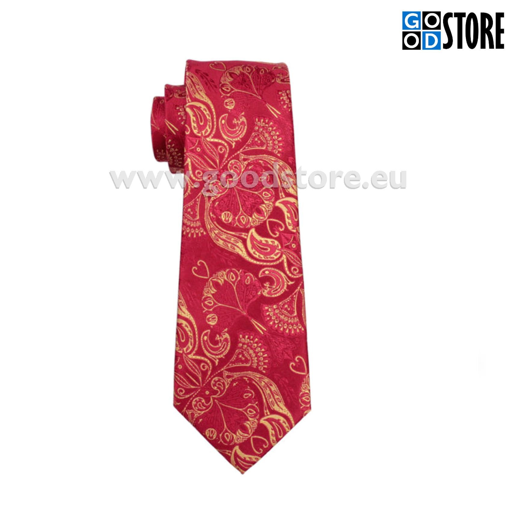 Lipsu kinkekarp mansetinööpide ja rinnataskurätikuga, punane kuldsega