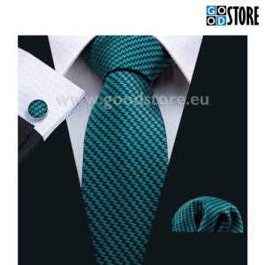 Lipsu komplekt mansetinööpide ja rinnataskurätikuga, ilus roheline