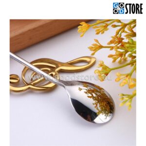 Teelusikas, noodivõtmega, hõbedane poleeritud