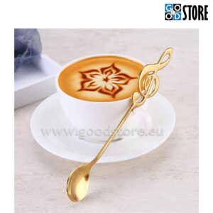 Teelusikas, noodivõtmega, kuldne