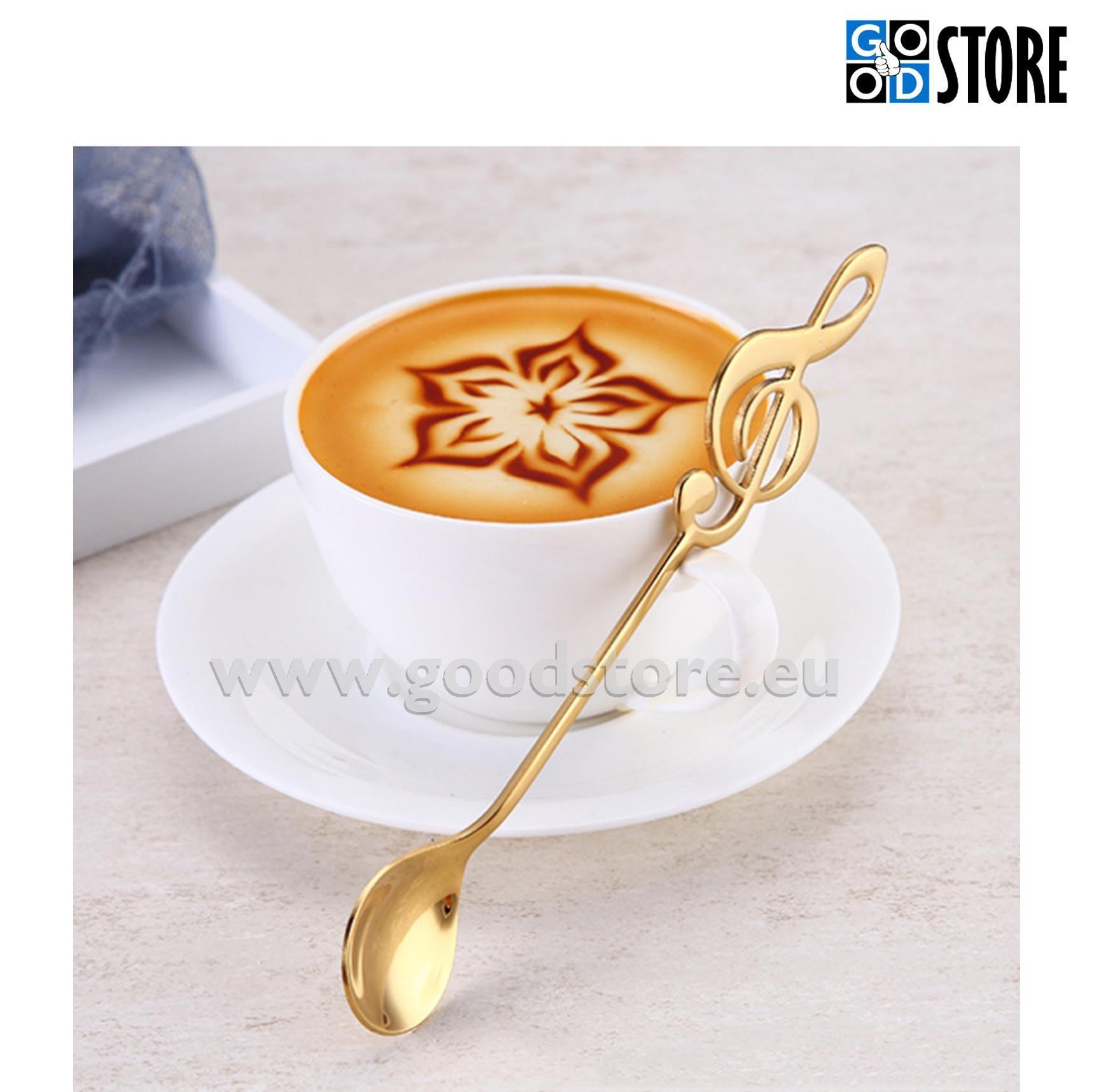 Teelusikas, noodivõtmega, kuldne