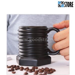 Tass Keermestatud polt, keraamiline, stiilne (musta värvi)