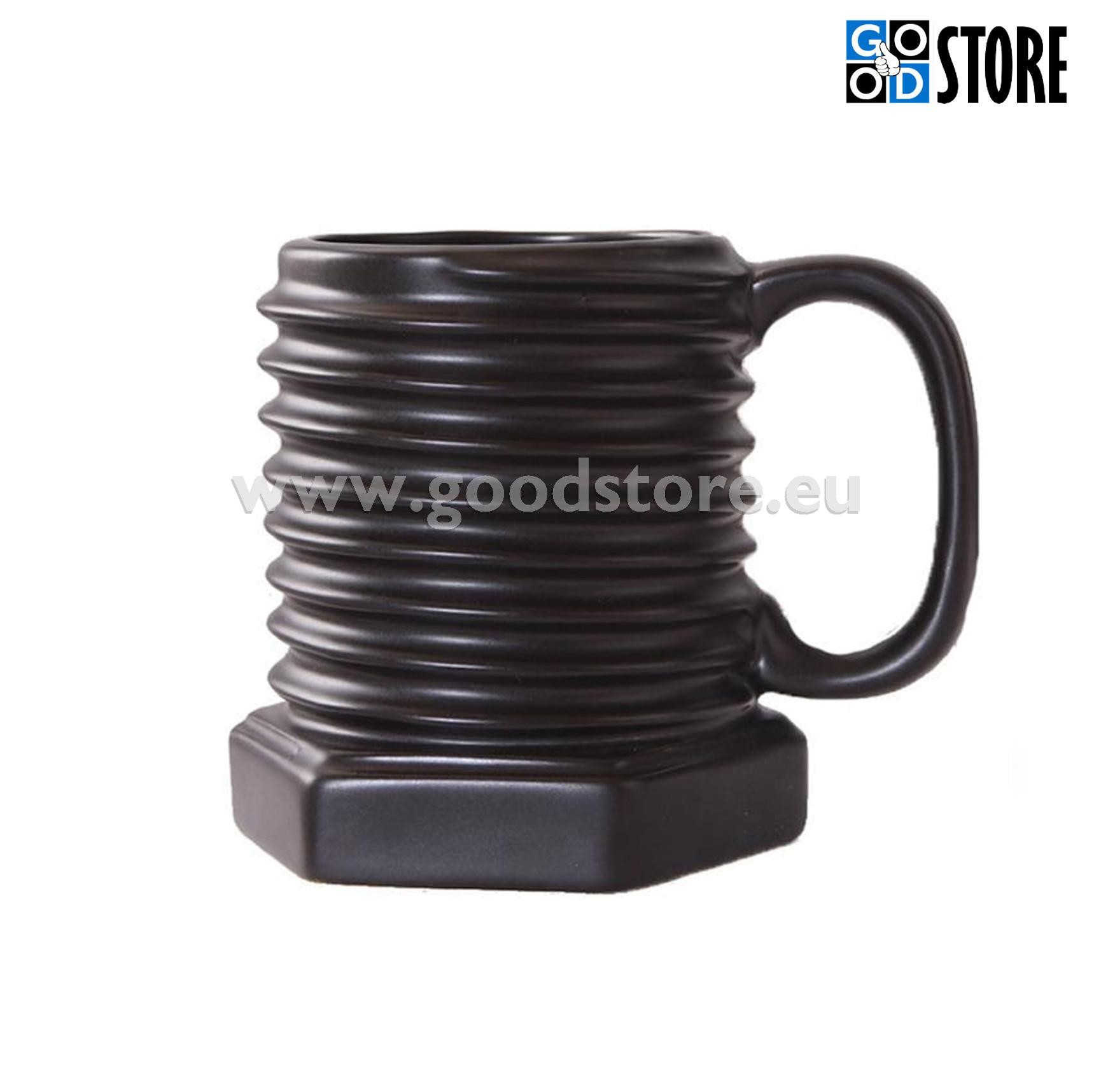 Tass Keermestatud polt, keraamiline, stiilne (musta värvi)