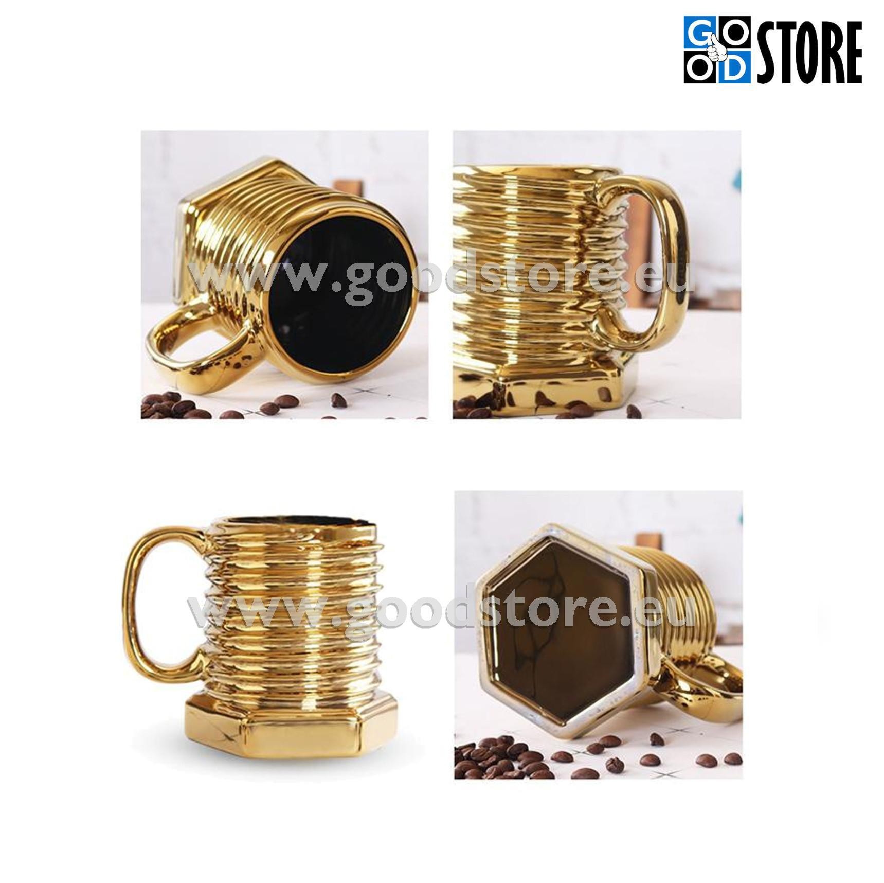 Kruus Keermestatud polt, keraamiline, efektne (läikiv kuldne)