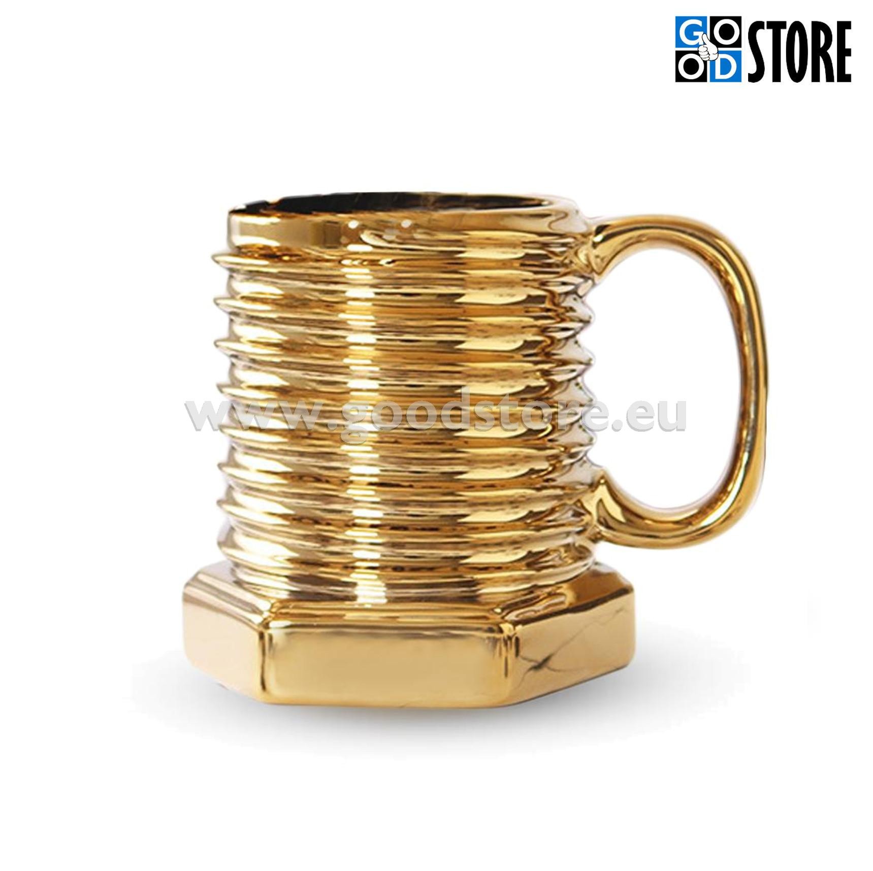 Kruus Keermestatud polt, keraamiline, efektne (läikiv kuldne)