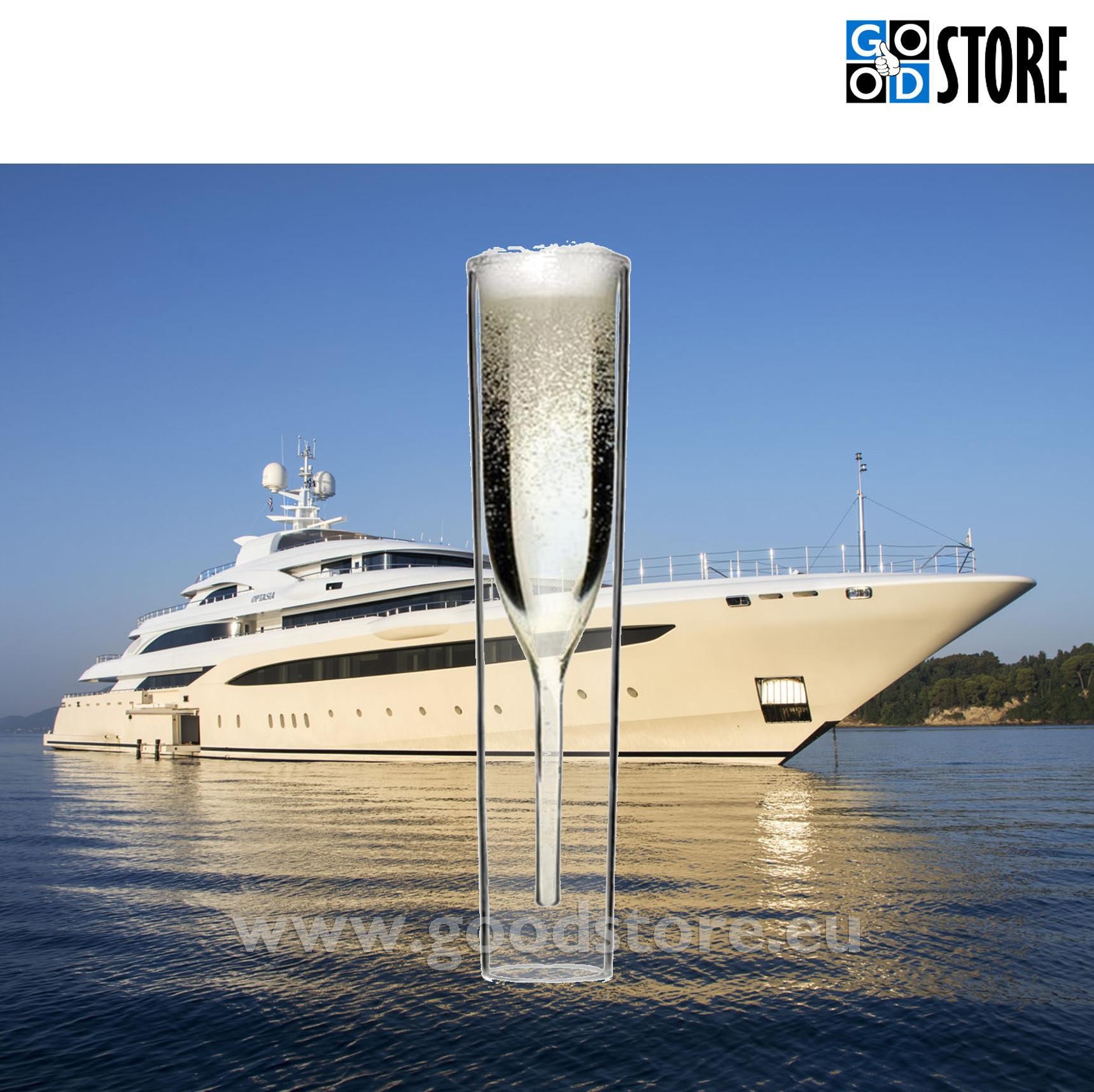 Šampanja pokaal, lahe klaasist silindrisse puhutud pokaal