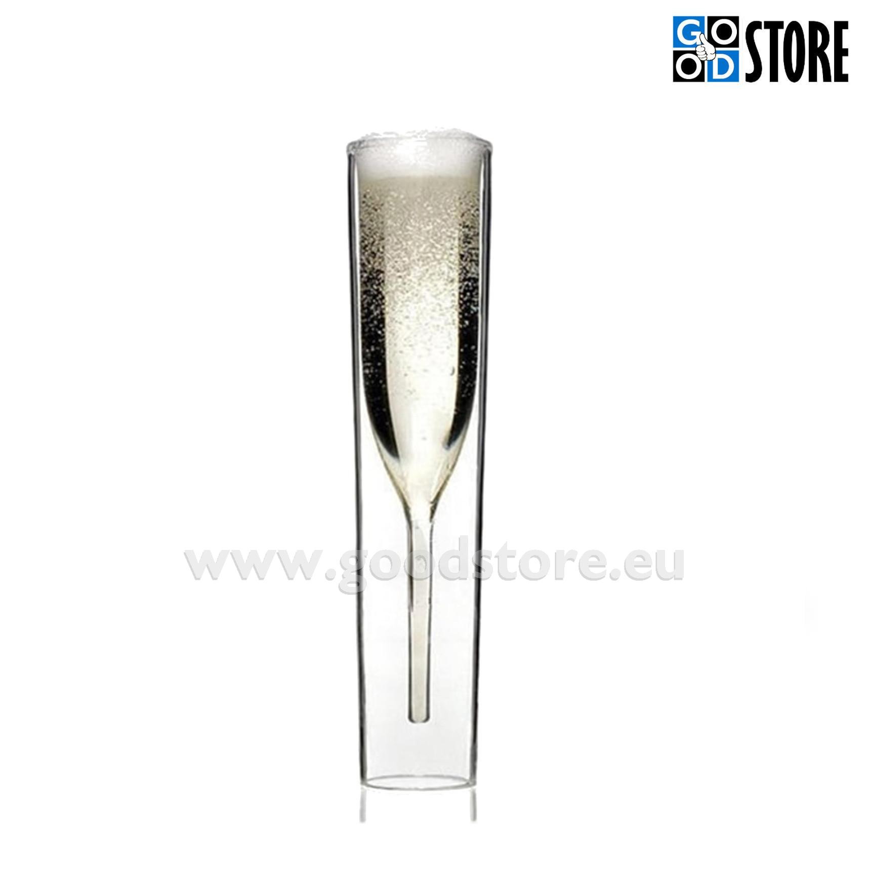 Šampanja pokaal, lahe klaasist silindrisse puhutud pokaal