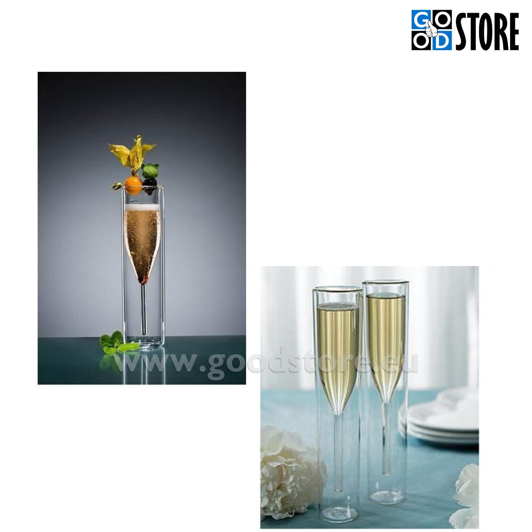 Šampanja pokaal, lahe klaasist silindrisse puhutud pokaal