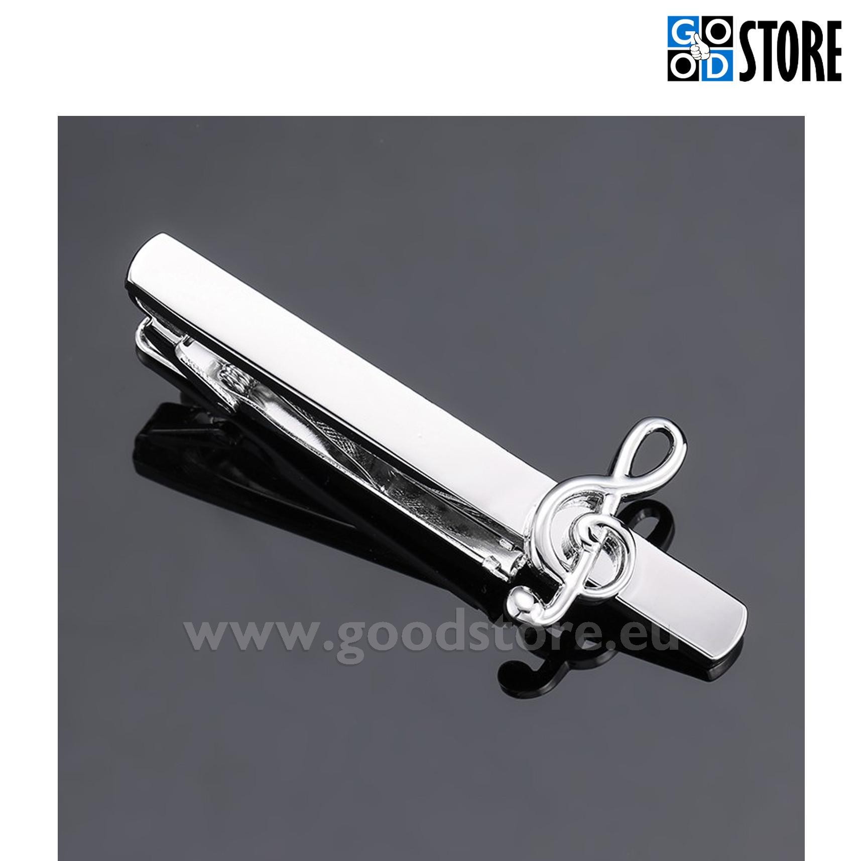 Lipsunõel, noodivõtmega, poleeritud hõbedane