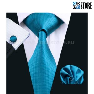 Lipsu komplekt, mansetinööpide ja rinnarätikuga, helesinine