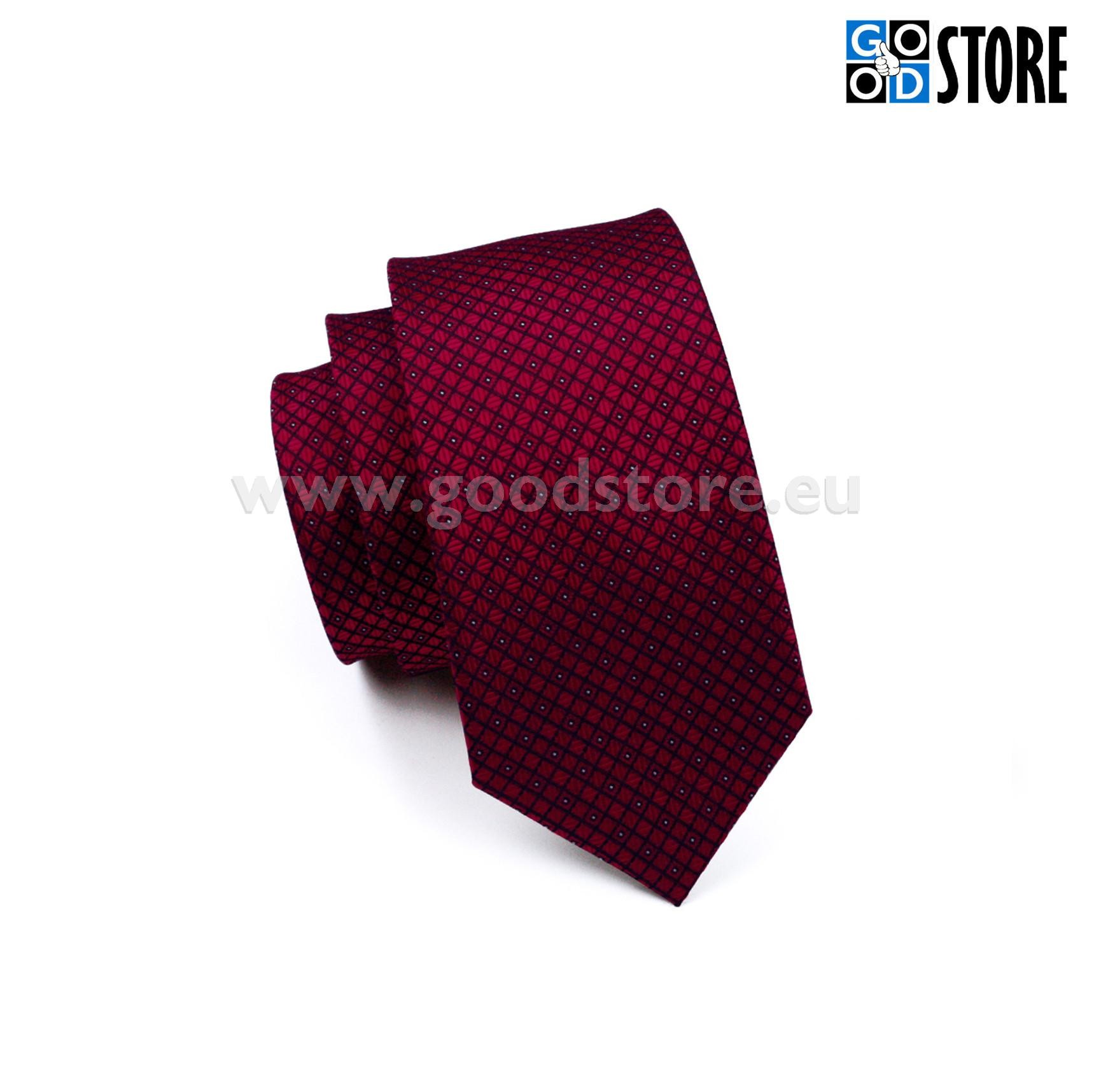 Lipsu kinkekarp mansetinööpide ja rinnataskurätikuga, tumepunane