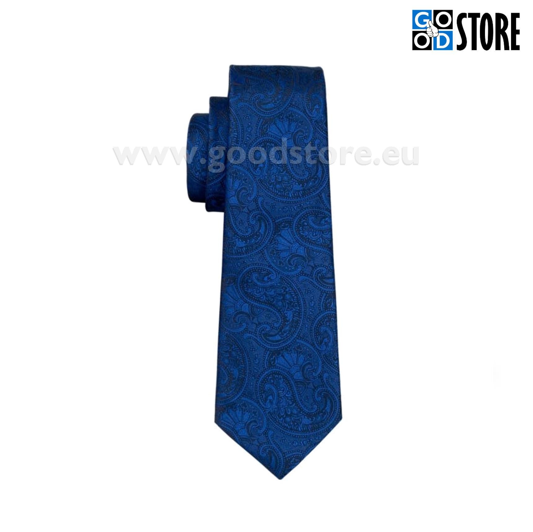 Luksuslik siidlipsu kinkekarp, mansetinööpide ja rinnarätikuga, tumesinine