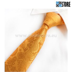 Luksusliku lipsu komplekt, mansetinööpide ja rinnataskurätikuga, kollane