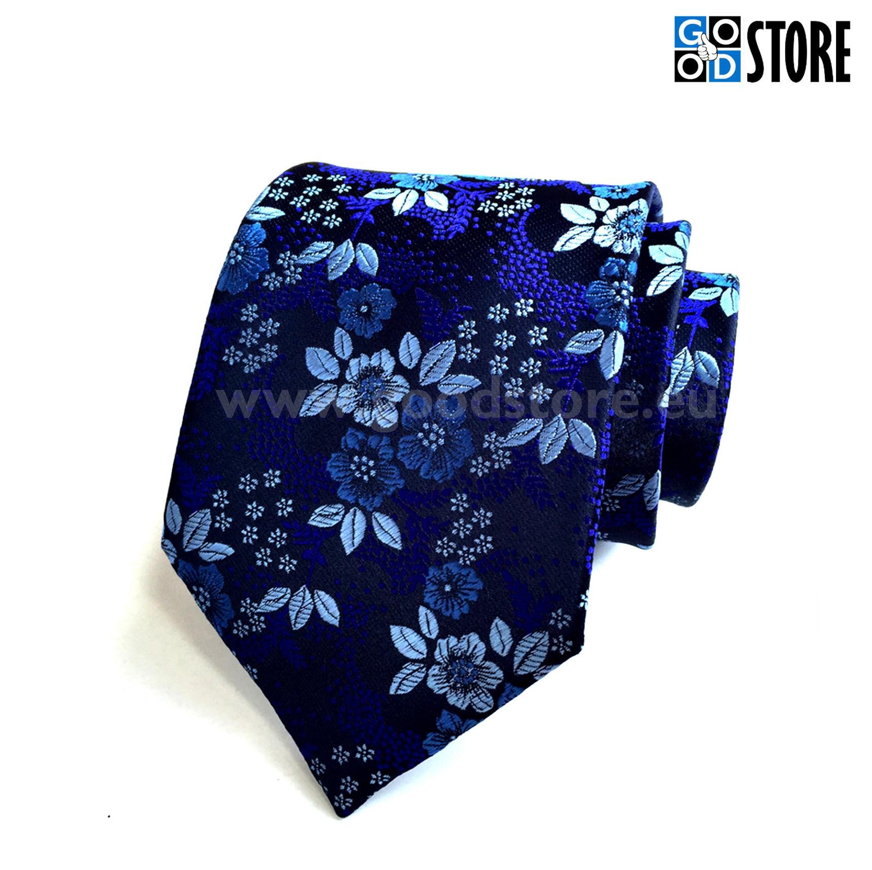 Luksusliku lipsu komplekt, elegantse sinise mustriga