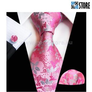 Luksusliku seotava lipsu komplekt, säravroosa mustriga