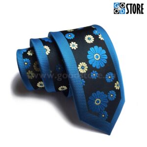 Seotav lips, siniste ja kuldsete kevadlilledega, stiilne, kitsas