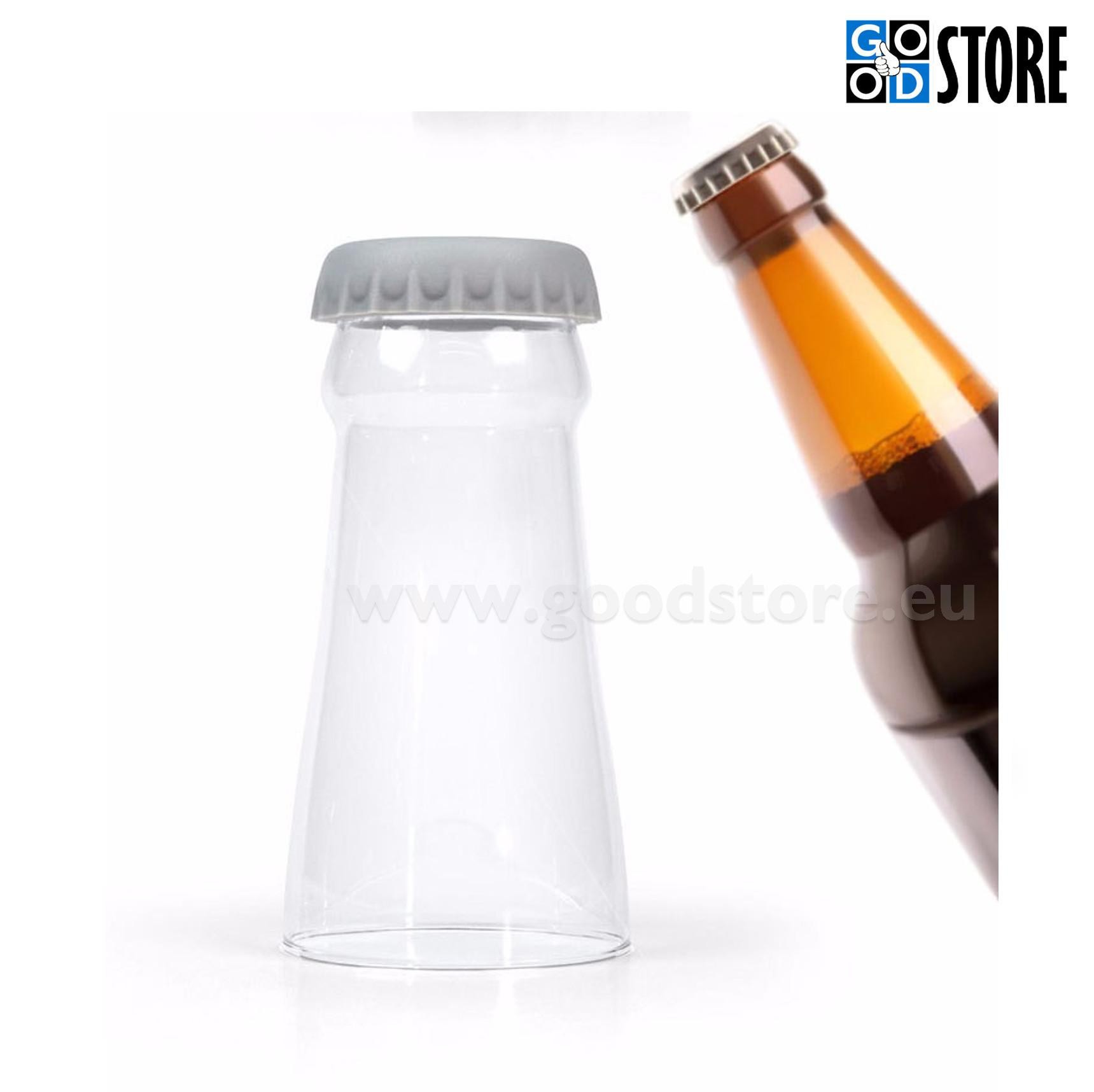 Õlle pokaal, lahe korgiga tagurpidi pudel