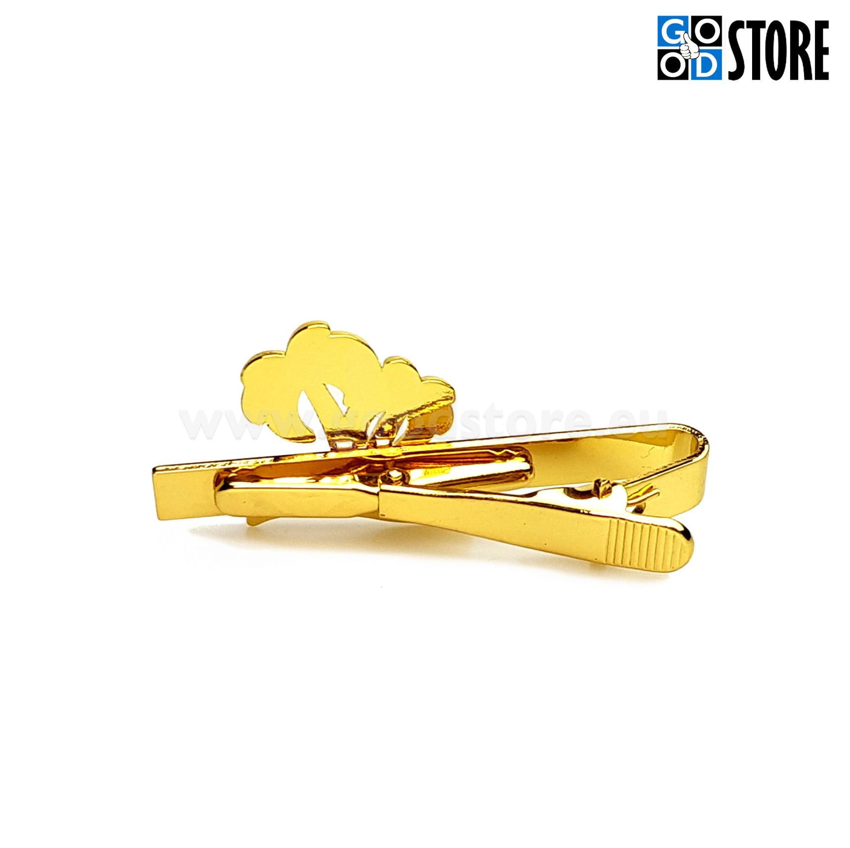 Eksklusiivne lipsunõel palmidega, eritellimus, särav kuldne