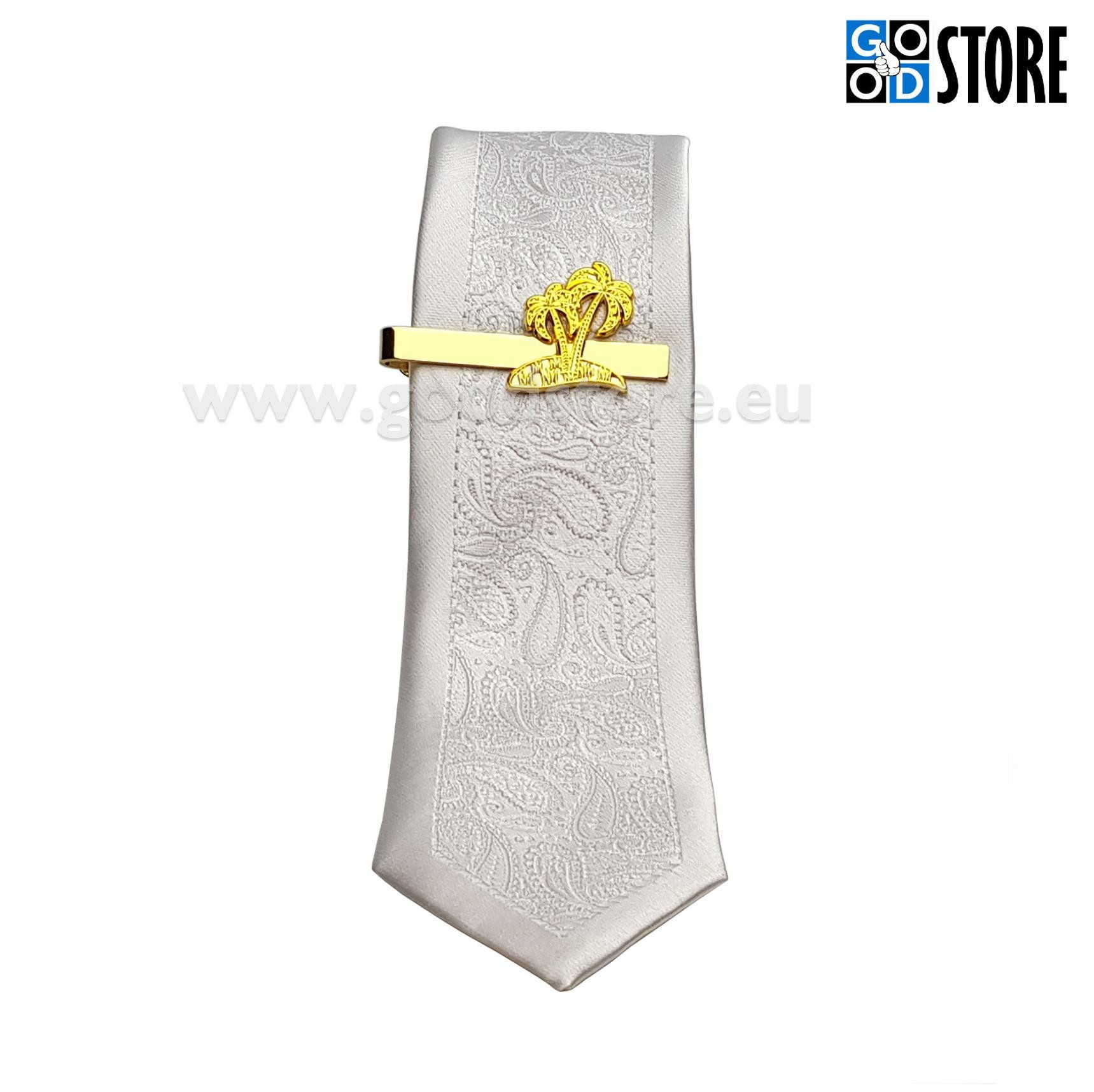 Eksklusiivne lipsunõel palmidega, eritellimus, särav kuldne