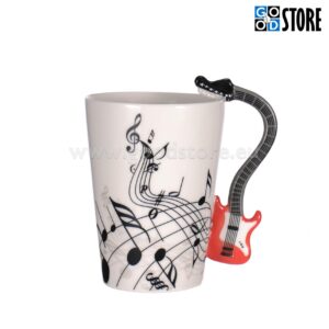 Tass, kitarrikujulise sangaga, keraamiline, stiilne