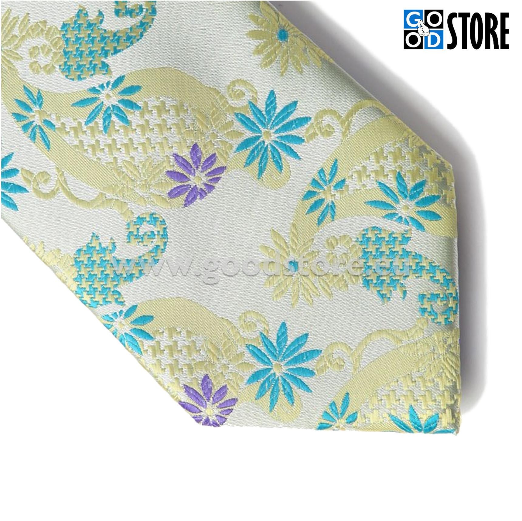 Luksusliku lipsu komplekt, helekollase lillelise mustriga