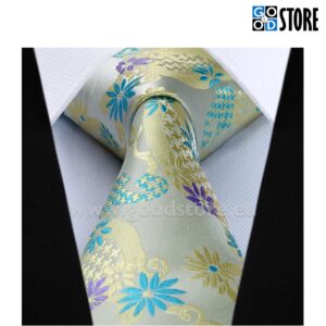 Luksusliku lipsu komplekt, helekollase lillelise mustriga