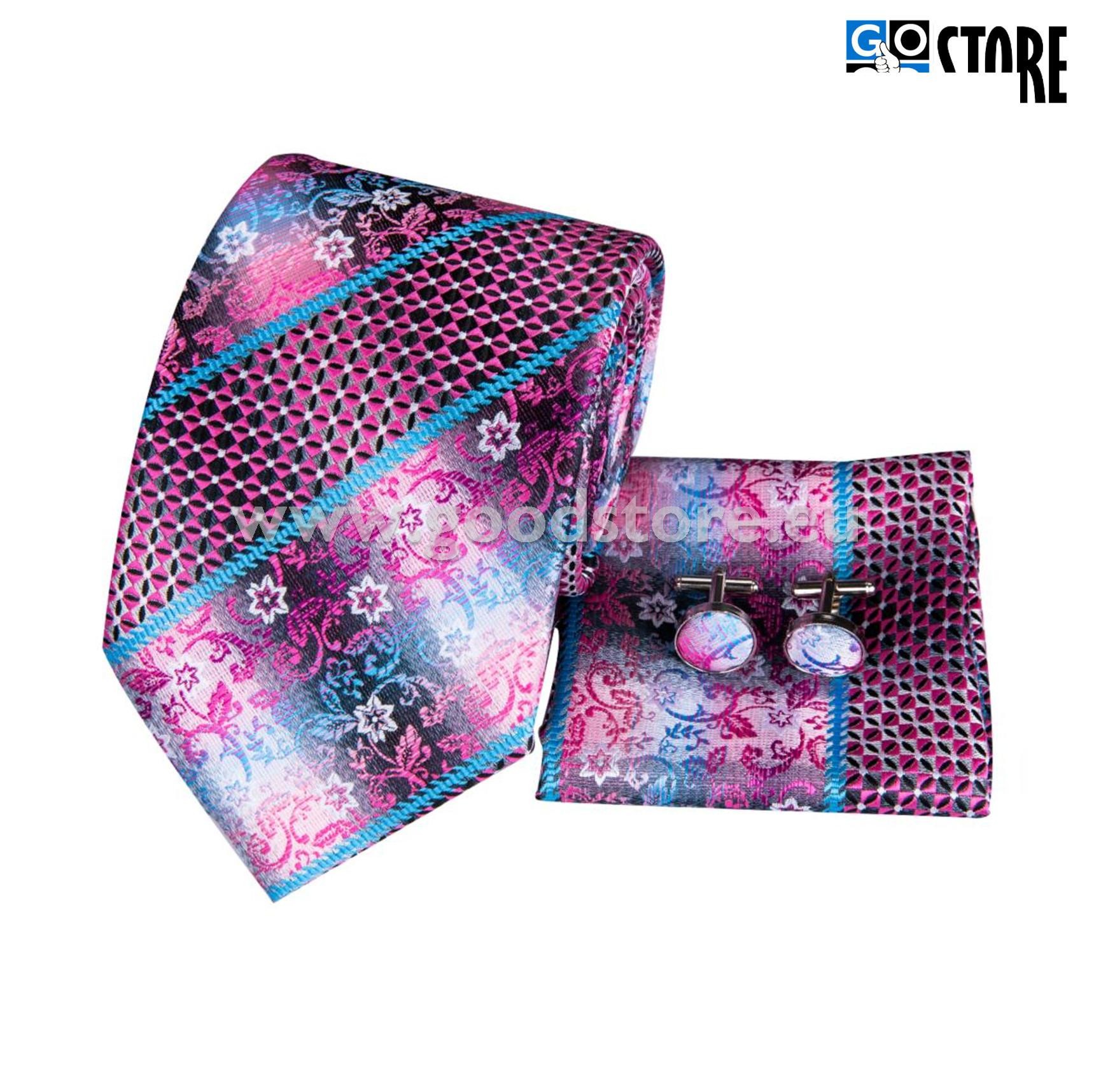 Lipsu komplekt mansetinööpide ja rinnataskurätikuga, soojades toonides