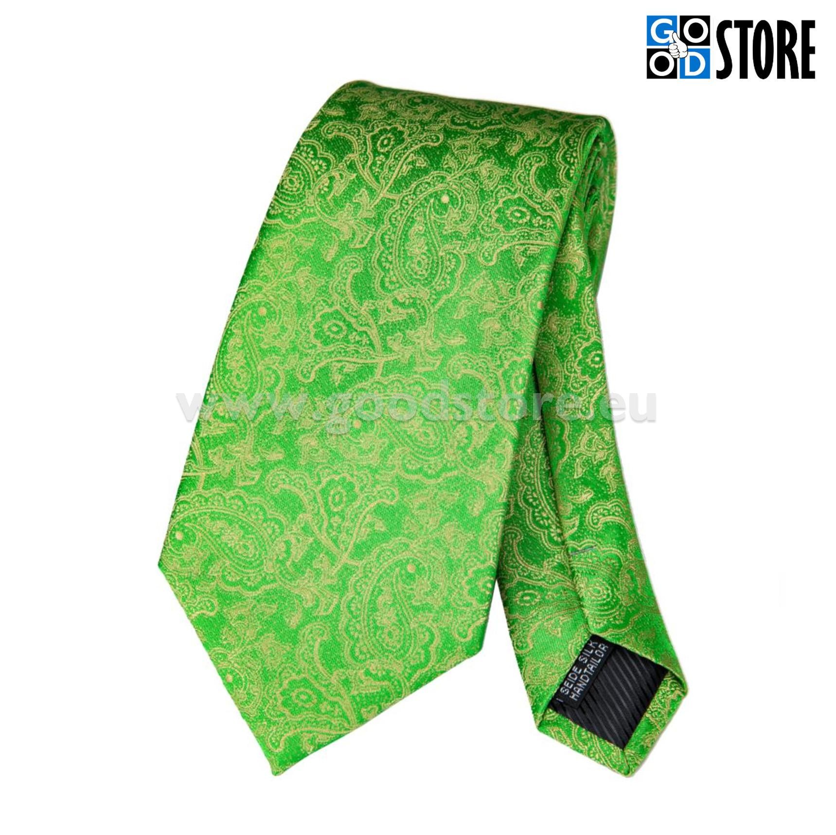 Lipsu komplekt mansetinööpide ja rinnataskurätikuga, kirgas heleroheline