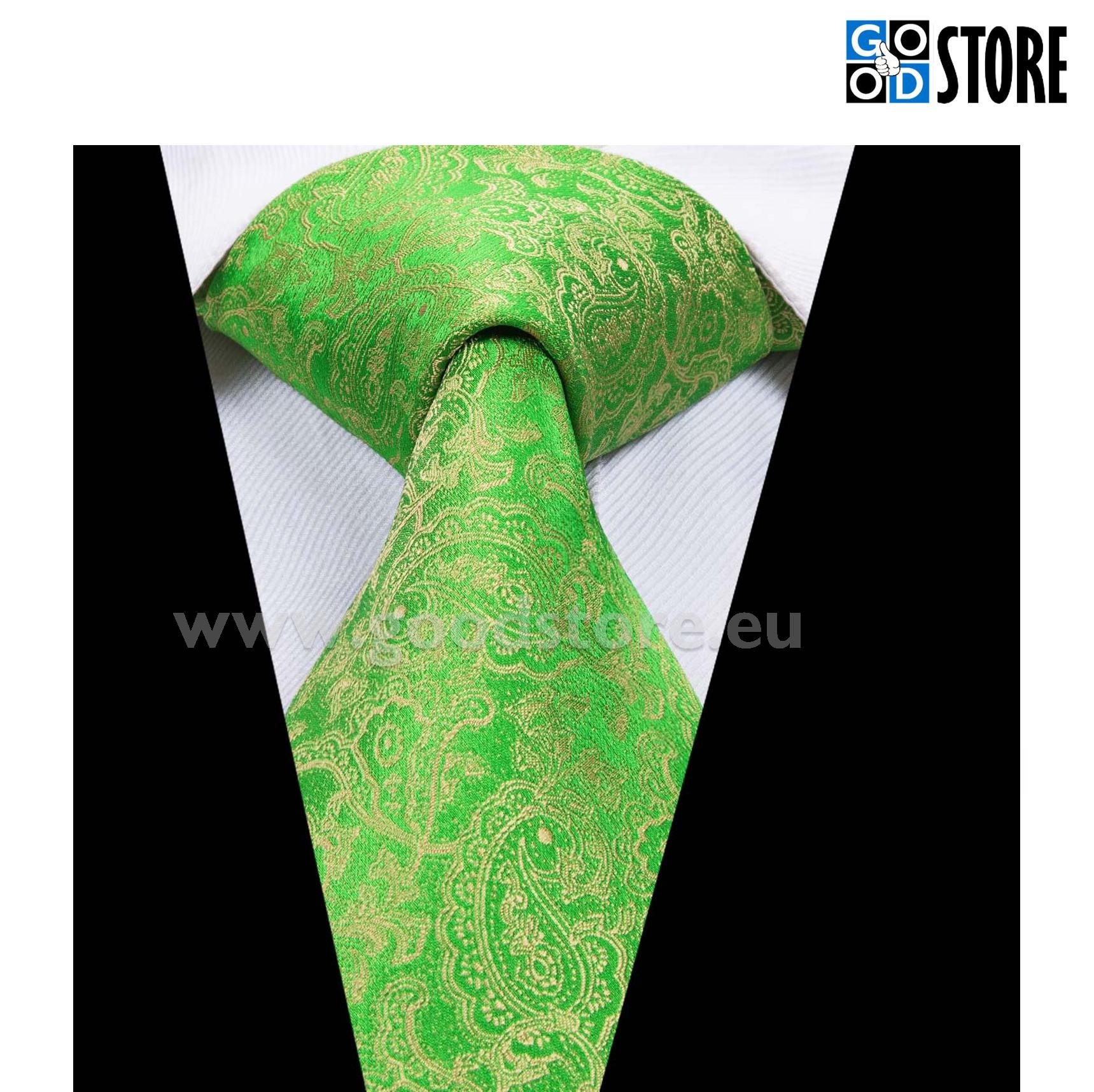 Lipsu komplekt mansetinööpide ja rinnataskurätikuga, kirgas heleroheline