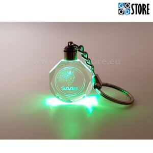 Võtmehoidja SAAB-i Logoga, LED valgustusega, värviline