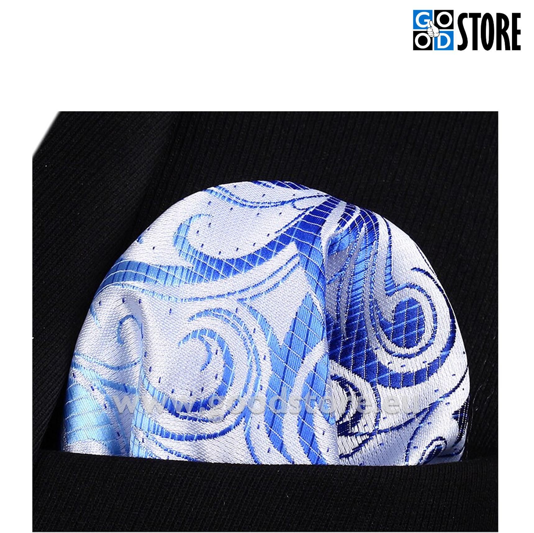 Luksusliku lipsu komplekt, esinduslik valge ja helkiv sinine