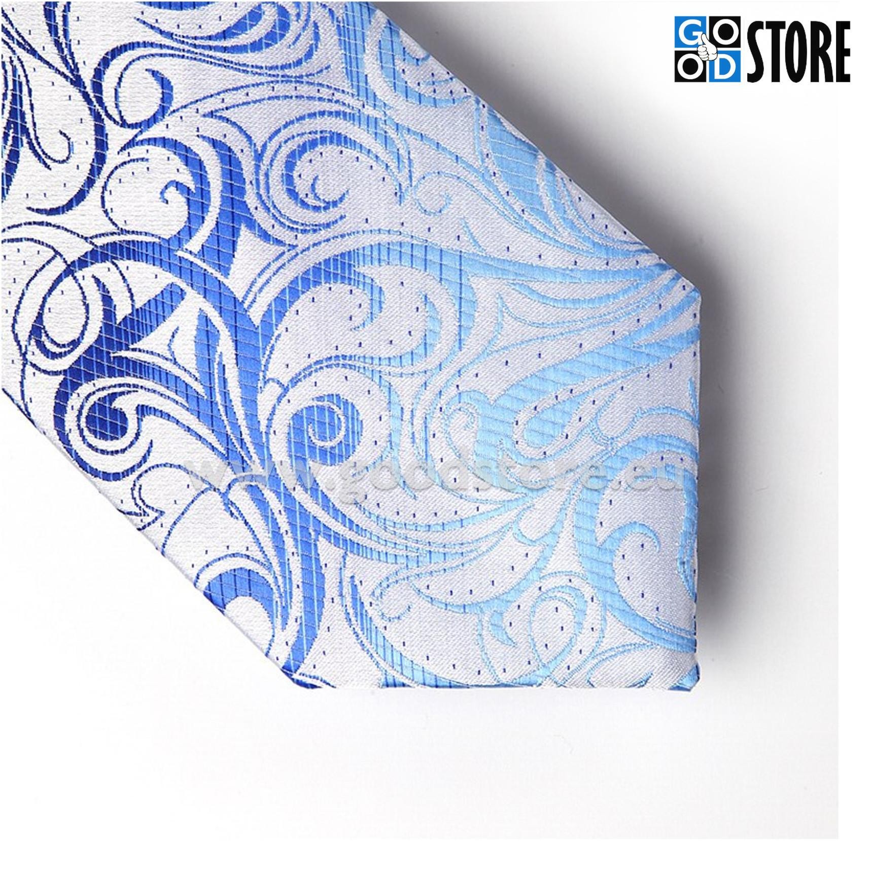 Luksusliku lipsu komplekt, esinduslik valge ja helkiv sinine