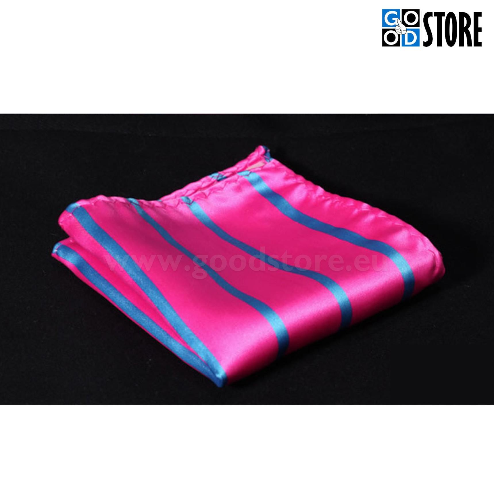 Kitsa lipsu komplekt, fuksia roosa ja sinise triibuline, moekas värk!