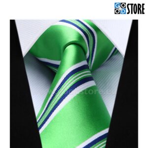 Moodne seotava lipsu komplekt, roheline triibuline