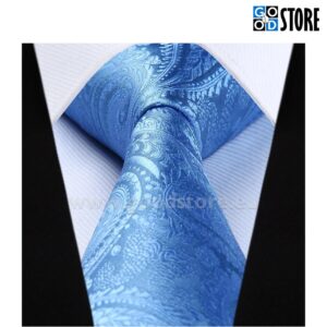 Luksuslik seotava lipsu komplekt, kirgas taevasinine