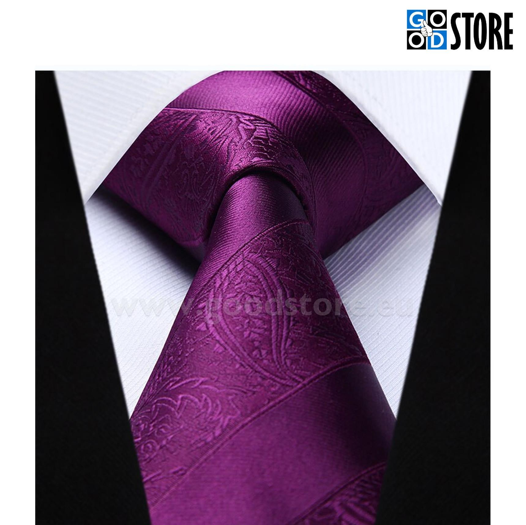 Luksuslik seotava lipsu komplekt, helkiv violetne