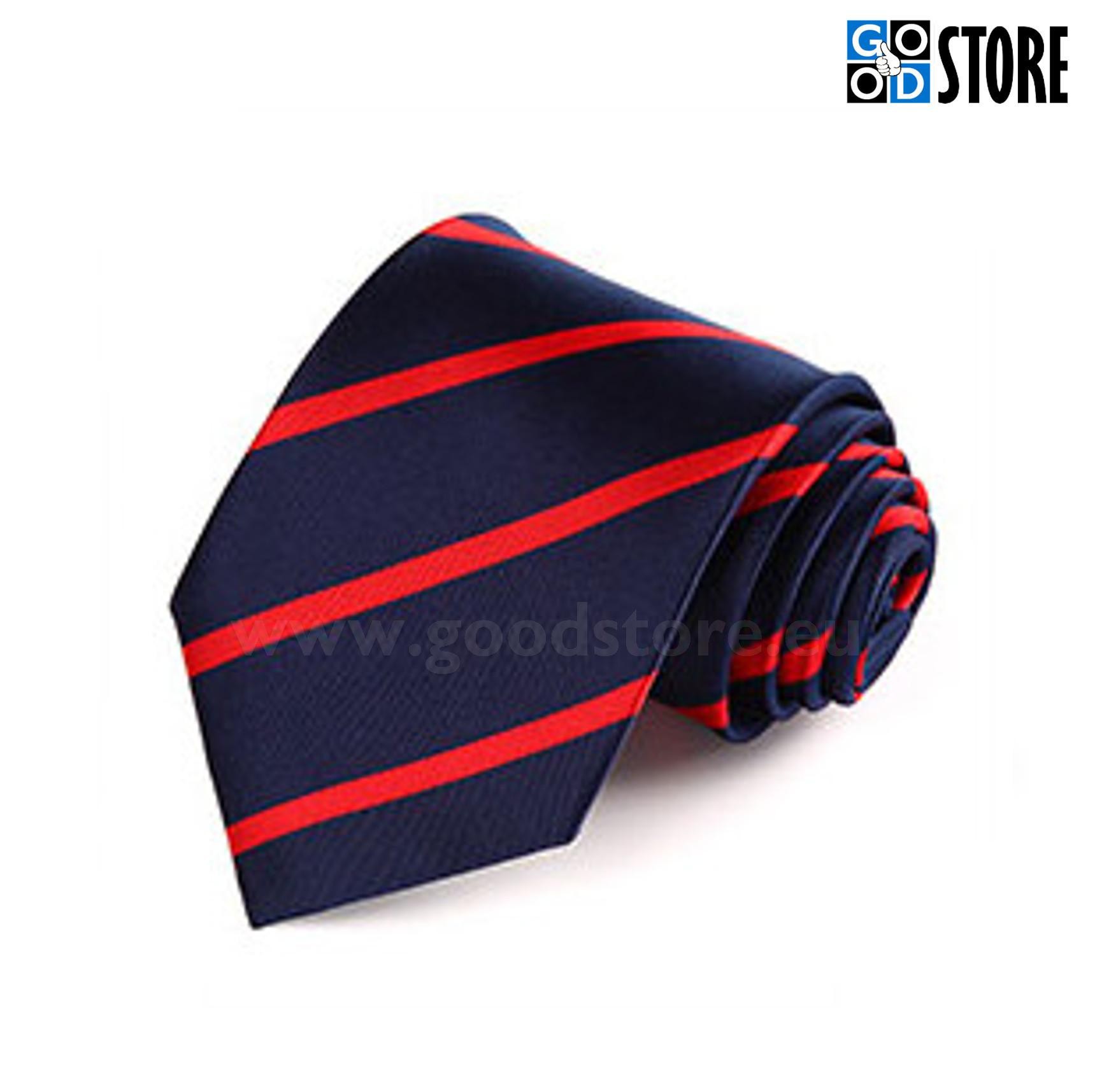 Moodne seotava lipsu komplekt, tumesinise ja punase triibuline