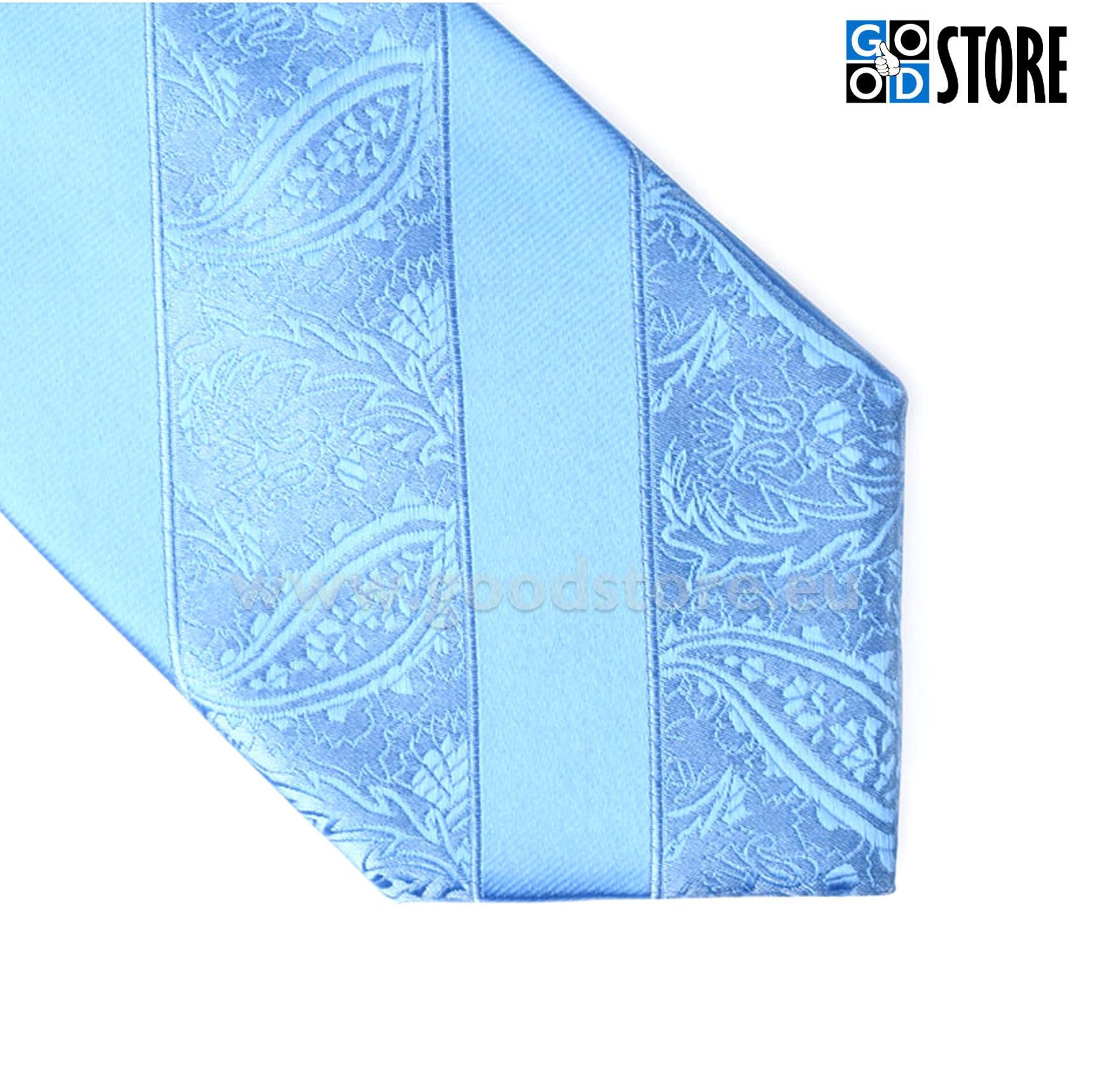 Luksuslik seotava lipsu komplekt, helkiv helesinine