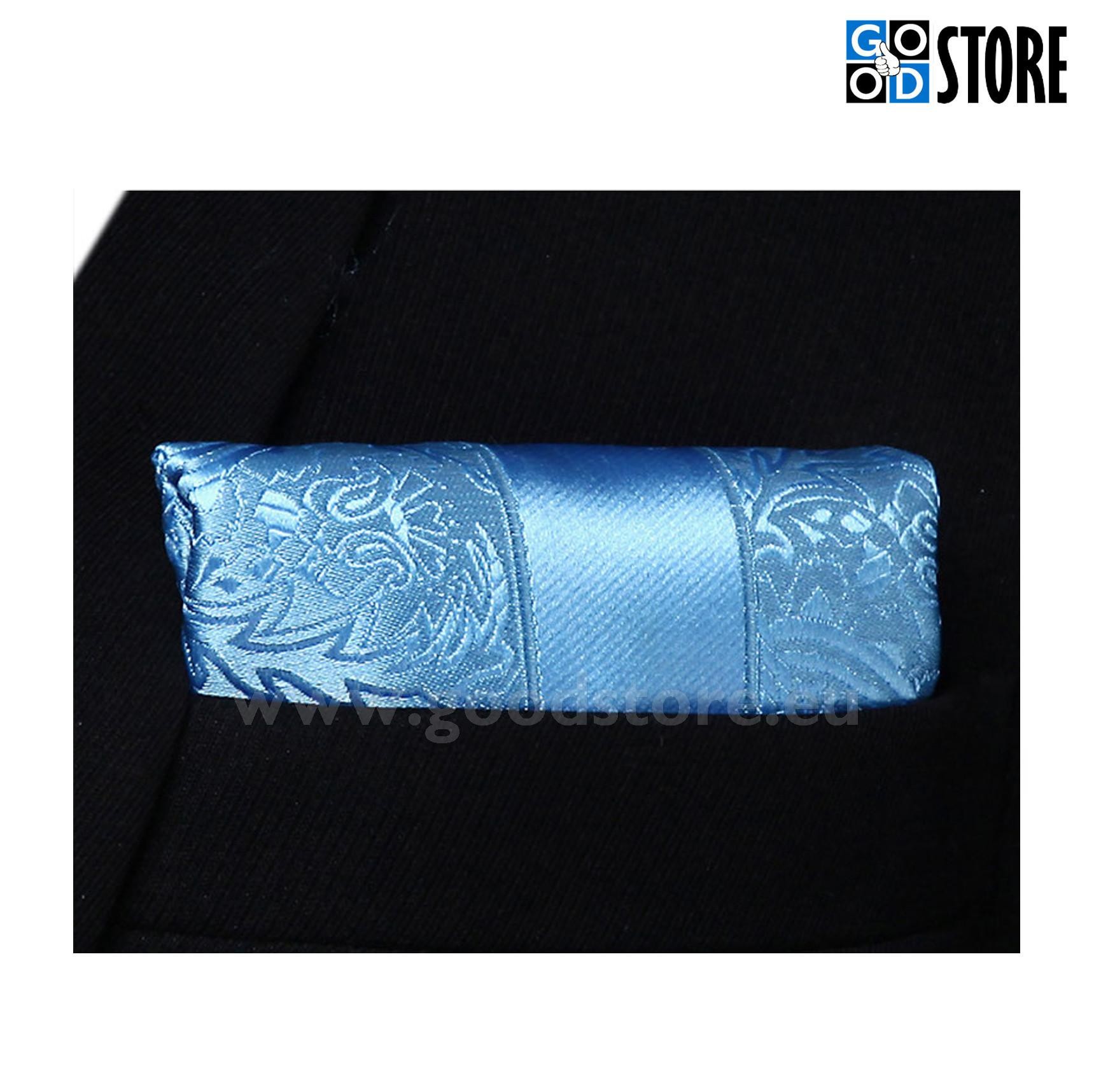 Luksuslik seotava lipsu komplekt, helkiv helesinine