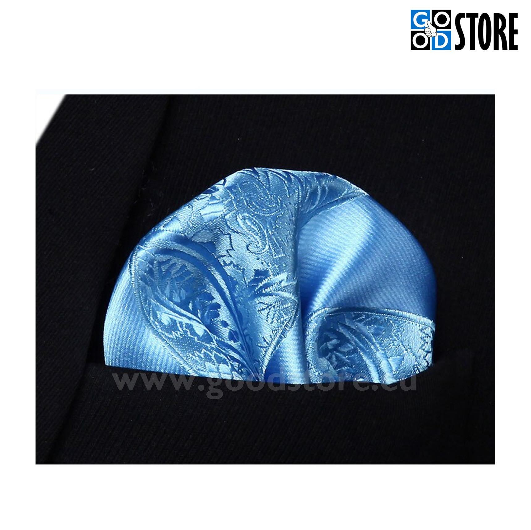 Luksuslik seotava lipsu komplekt, helkiv helesinine