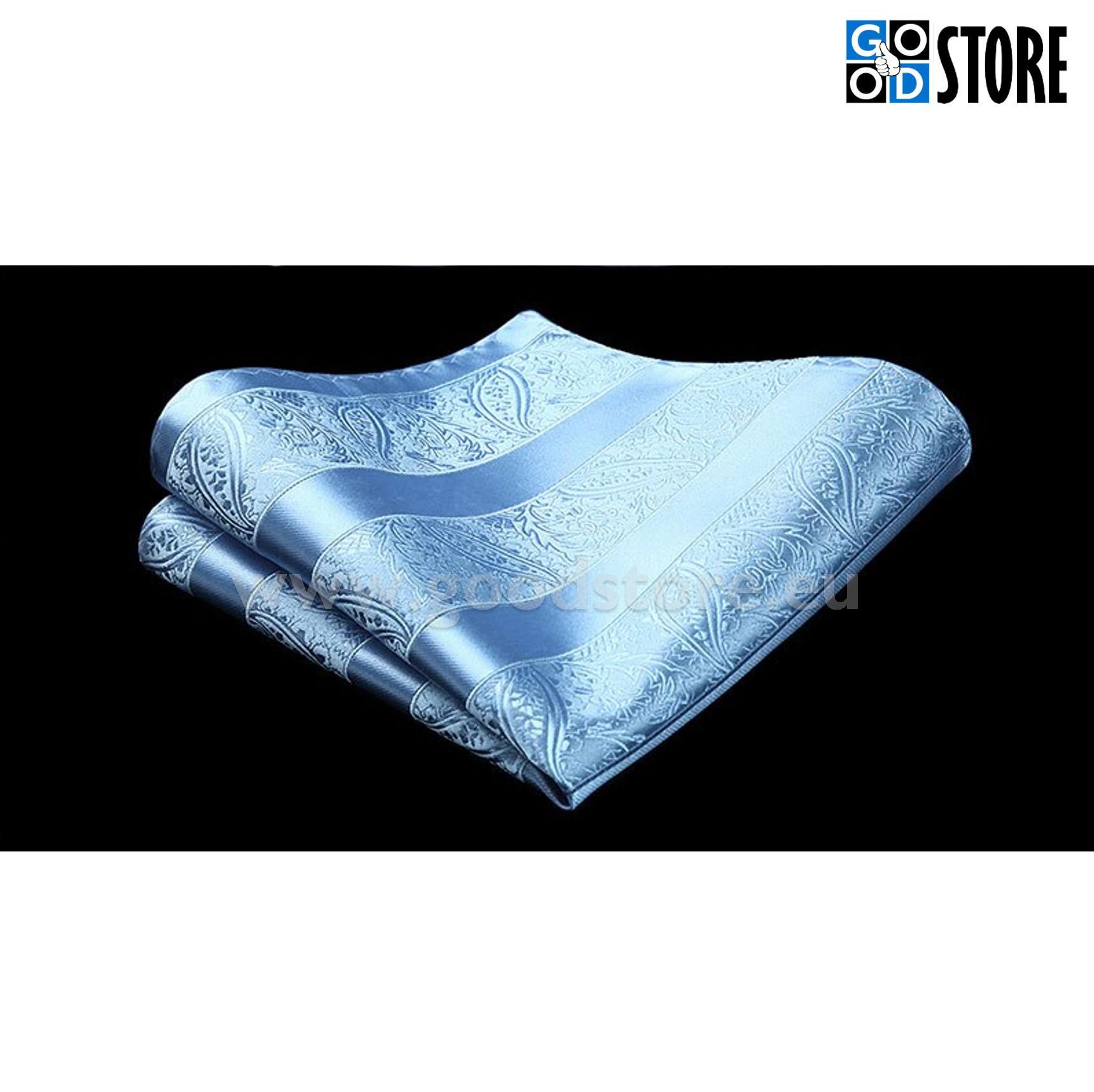 Luksuslik seotava lipsu komplekt, helkiv helesinine