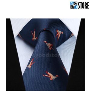 Soliidne lipsu komplekt, tikitud lindudega